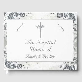 Faux Snöre Bröllop Gästböcker