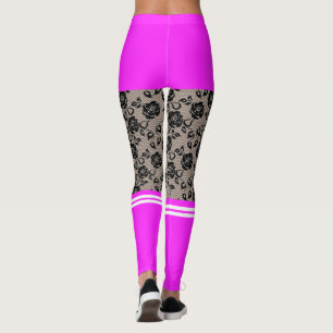 Faux Snöre Fishnet Ro Lila Kort Socks Leggings