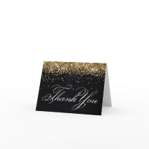 Faux Sparkly Guld Glitter Black