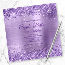 Faux Sparkly Royal Lila Glitter och Brushed Foil
