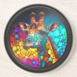 Faux Stached Glass Giraffe Underlägg