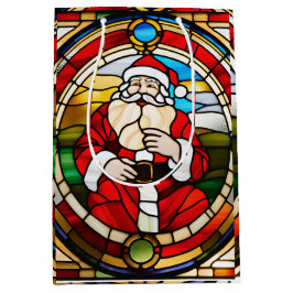 Faux Stached Glass Sitta Santa Napkins