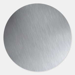 Faux Stainless Steel Runt Klistermärke