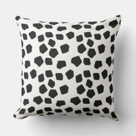 Faux Sten Black and White Indoor Kudde