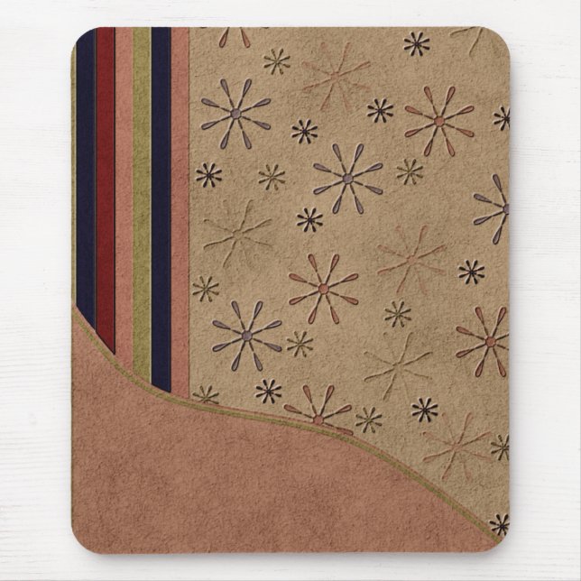 Faux Sude Flower Design Mousepad Musmatta (Framsidan)