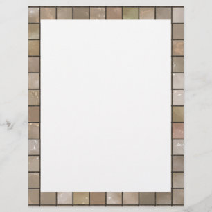 Faux Tan Golv Tile-bild