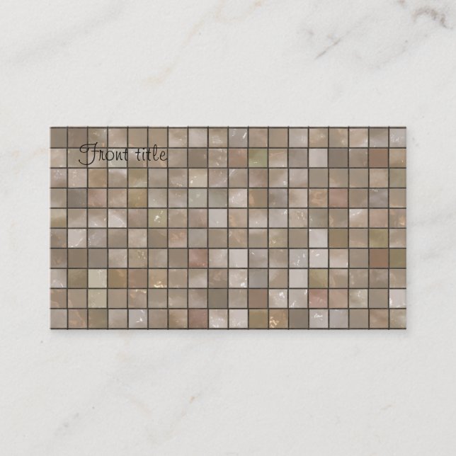 Faux Tan Golv Tile-bild Visitkort (Framsida)