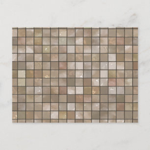 Faux Tan Golv Tile-bild Vykort