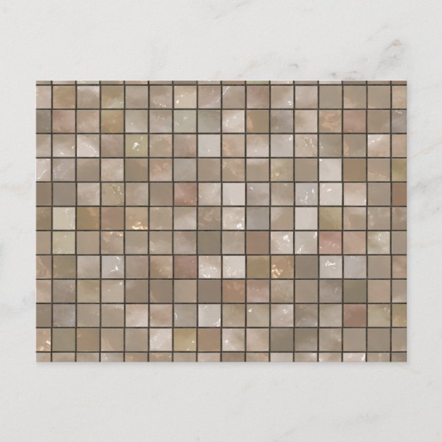 Faux Tan Golv Tile-bild Vykort (Framsida)