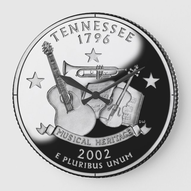 Faux Tennessee State Quarter Clock Stor Klocka (Framsida)