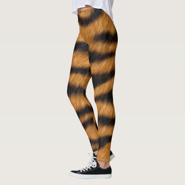 Faux Tiger Skin Leggings (Vänster)