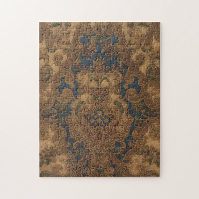 Faux toolat läder-Guld-rullverk Pussel (Vertikal)