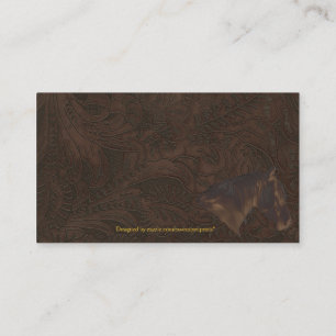 Faux Tooled Leather Wrangler stil XII Visitkort