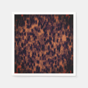 Faux Tortoise Snäcka Animal Print Mönster Party Pappersservett