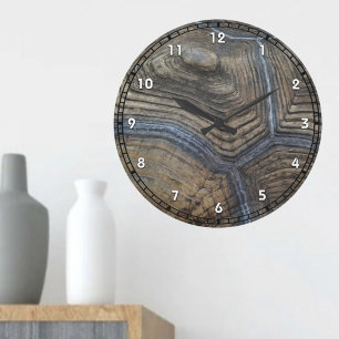 Faux TortoiseShell Snyggt Large Clock Stor Klocka