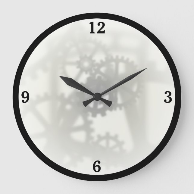 Faux Transparenta växlar Stor Klocka (Framsida)