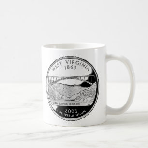 Faux Väster Virginia State Quarter Kaffemugg