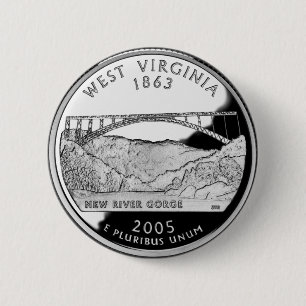 Faux Väster Virginia State Quarter Knapp