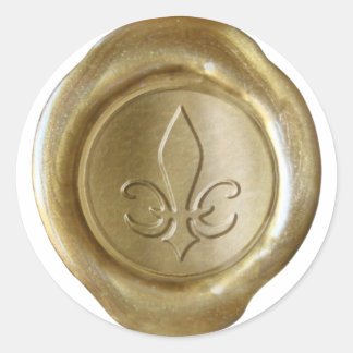 Faux Vax Seal - Guld - SPADE Runt Klistermärke
