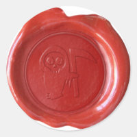 Faux Vax Seal - Red - GRIM REAPER