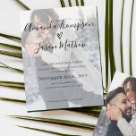 Faux Vellum Effect | 2 Sidofoto | BRÖLLOP Inbjudningar<br><div class="desc">Faux Vellum Effect | 2 Sidofoto | Bröllopsinbjudan. Skicka ut de här söta inbjudningskorten till vänner och familj. Anpassa den genom att byta namn på paret, foton på båda sidor av kortet och annan information. Det är en del av en samling. Checka ut samordningen Spara datumkort, OSA kort och tackkort...</div>