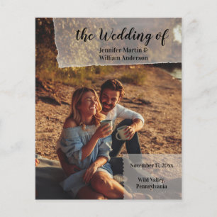 Faux Vellum Photo Overlay Personligt bröllp