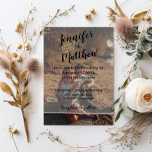 Faux Vellum Photo Overlay Personligt bröllp