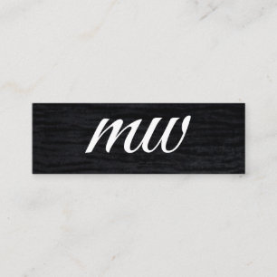 Faux Velvet Black Print med Monogram Mini Visitkort