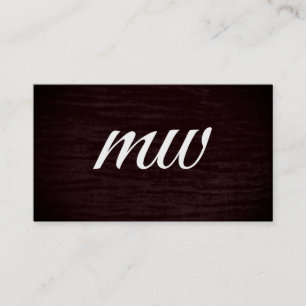 Faux Velvet-utskrift med Monogram Visitkort