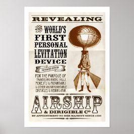Faux Victorian Airship & Dirisible Co poster