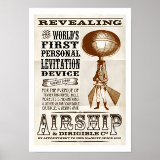 Faux Victorian Airship & Dirisible Co poster