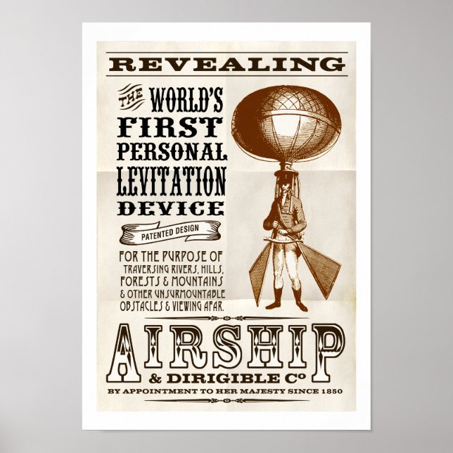 Faux Victorian Airship & Dirisible Co poster (Framsidan)