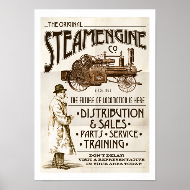 Faux Victorian Steam Engine Co poster (Framsidan)