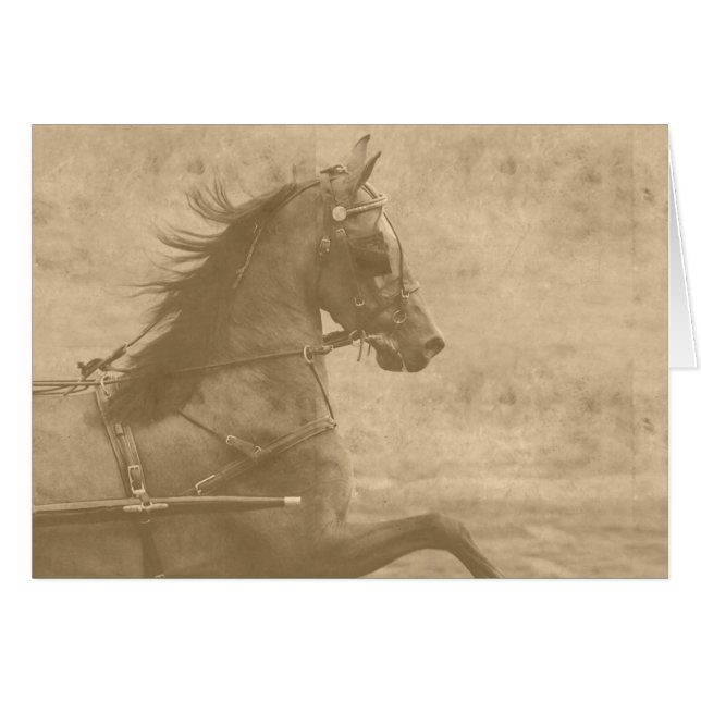 Faux Vintage Hackney Hälsningskort (Framsidan Horizontal)