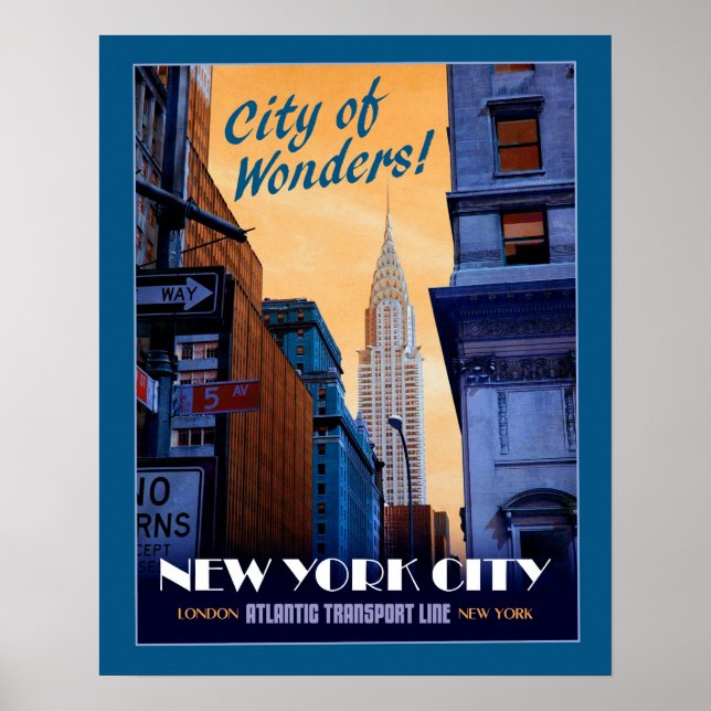 Faux Vintage NYC Travel Poster (Framsidan)