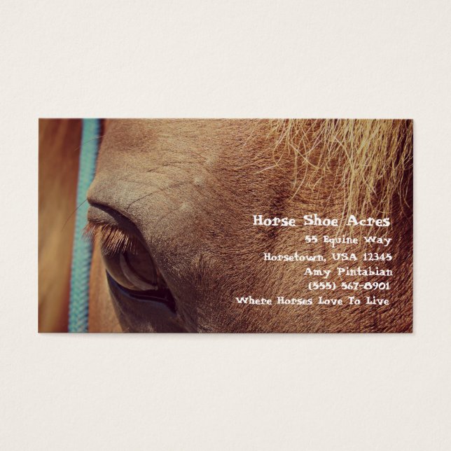 Faux Vintage Sorrel Horse Visitkort (Framsidan)