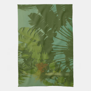 Faux Vintage Tropical Fabric Kökshandduk