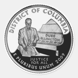 Faux Washington District of Columbia Quarter Runt Klistermärke
