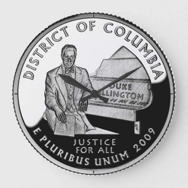 Faux Washington District of Columbia Quarter Stor Klocka (Framsida)