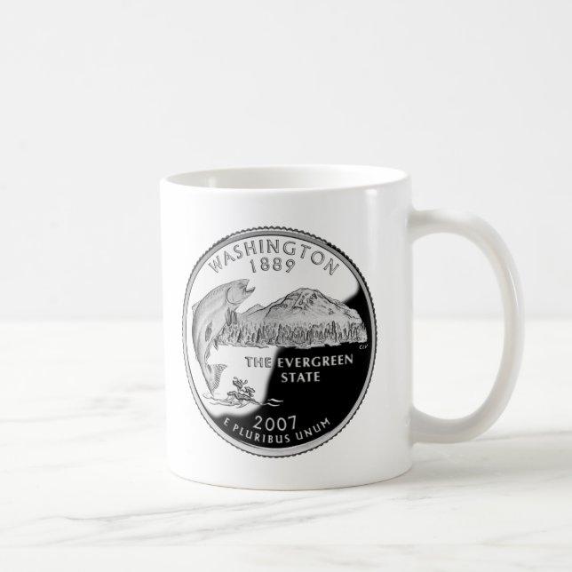 Faux Washington State Quarter Kaffemugg (Höger)