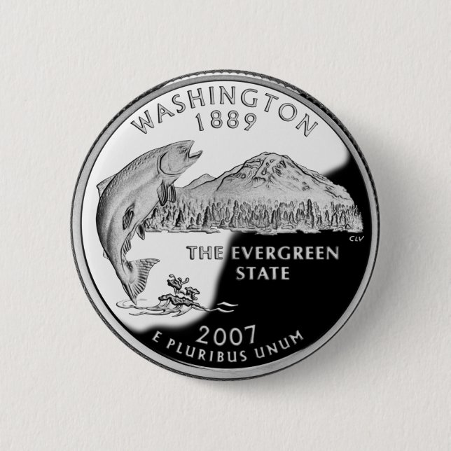 Faux Washington State Quarter Knapp (Framsida)