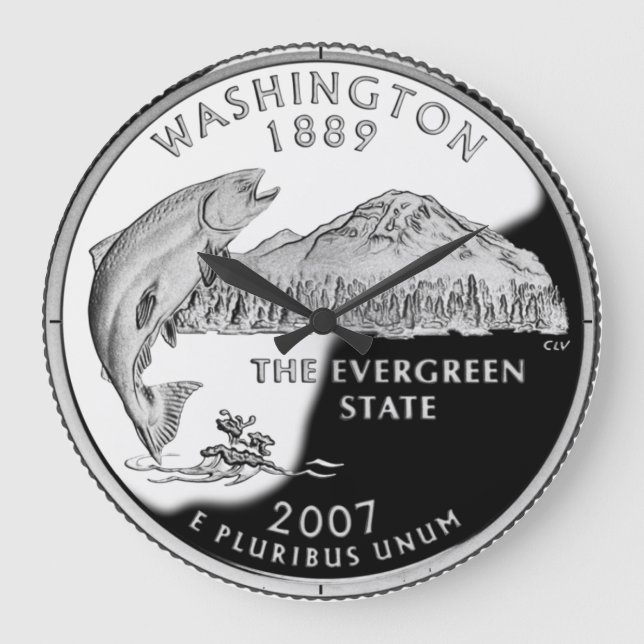 Faux Washington State Quarter Stor Klocka (Framsida)