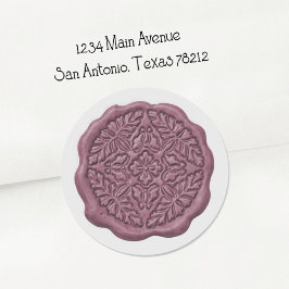 Faux Wax Seal, Orchid Purple Runt Klistermärke
