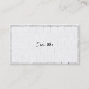 Faux White Decorative Marble Tile-bakgrund Visitkort