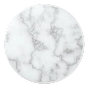 Faux White Marble Knopp