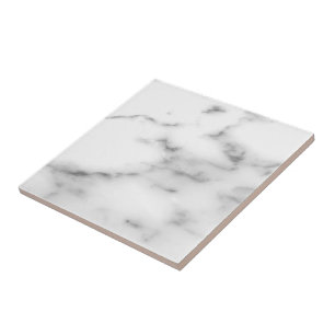 Faux white marble stone print anpassningsbar keram kakelplatta
