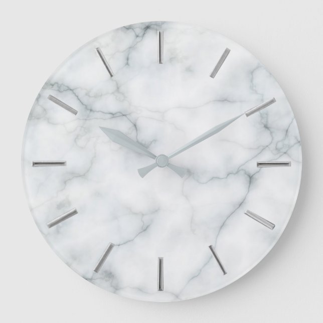 Faux white marmor stone stor klocka (Framsida)