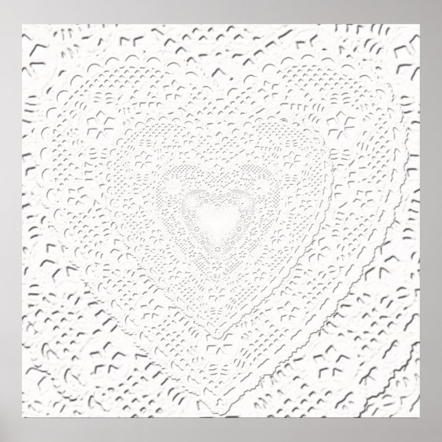 Faux White Snöre Fabric Background Poster (Framsidan)