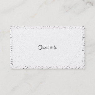 Faux White Snöre Fabric Background Visitkort