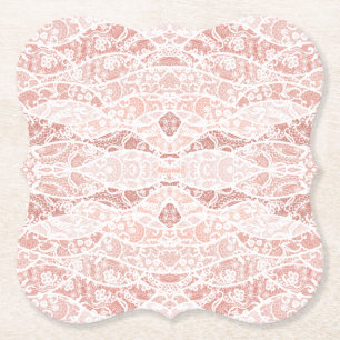 Faux White Snöre Fishnet Papper Underlägg